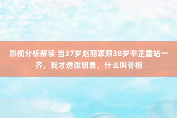 影视分析解读 当37岁赵丽颖跟38岁辛芷蕾站一齐，我才透澈明显，什么叫骨相