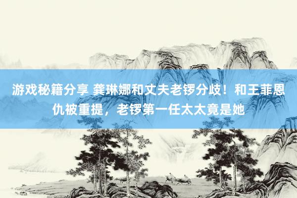 游戏秘籍分享 龚琳娜和丈夫老锣分歧！和王菲恩仇被重提，老锣第一任太太竟是她