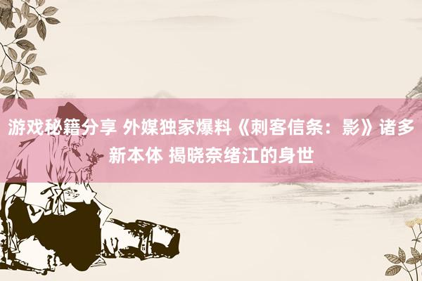 游戏秘籍分享 外媒独家爆料《刺客信条：影》诸多新本体 揭晓奈绪江的身世