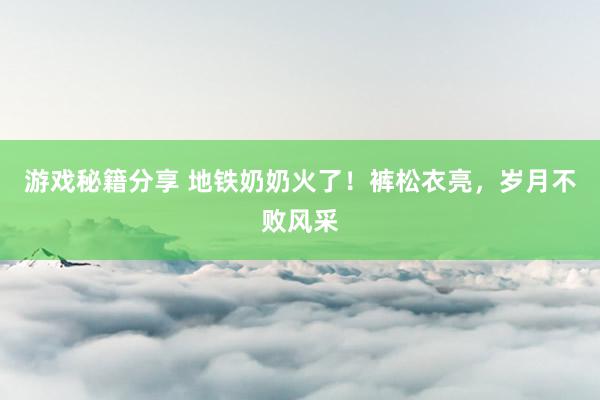 游戏秘籍分享 地铁奶奶火了！裤松衣亮，岁月不败风采